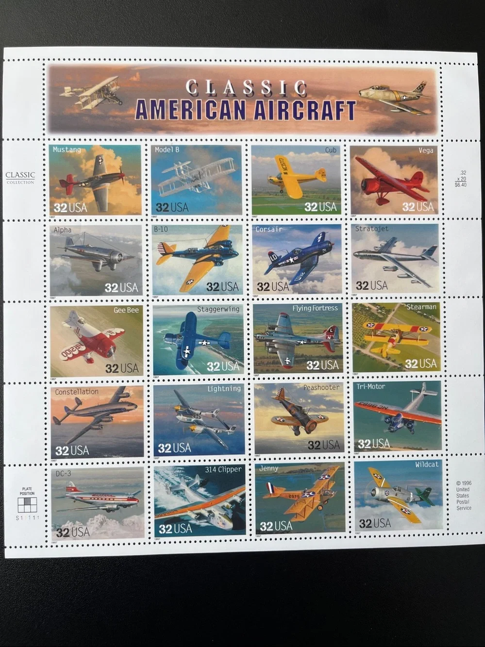 Atlanta 1996 Olympic Games  +1997 Classic American Aircraft 32c Stamp Sheets NEW